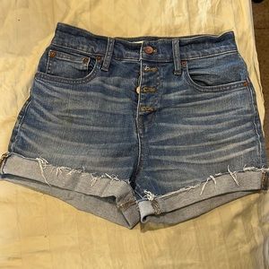Madewell High-Rise Jean shorts